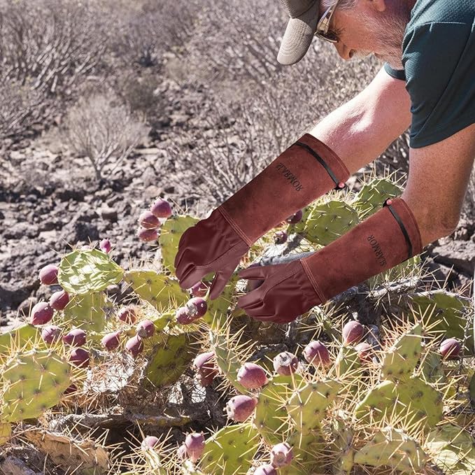 Long Gardening-Gloves Women/Men-Thorn proof Rose Pruning Heavy Duty Gauntlet-XS