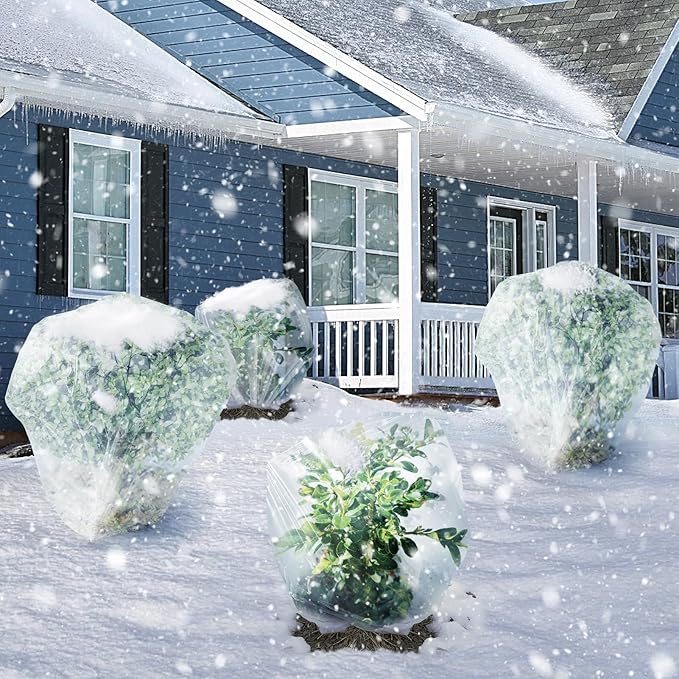 Alphatool Greenhouse Cover Plastic Sheeting - 10 x 30 ft Plant Covers Freeze Protection, Frost Cloths for Outdoor Plants, Clear Floating Row Cover for Outdoors Garden Plants Vegetables Crops