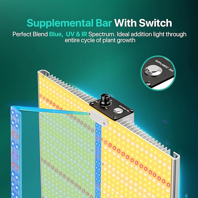 2025 Upgraded SH4000 Led Grow Light,Dimmable Full Spectrum LED Growing Lights with UV&IR Module for Indoor Plants Greenhouse Increase Yield & Crop Quality, Plant Growing Lamps,for 5x6 tentt