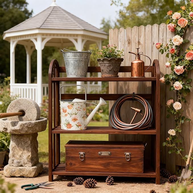 Vintage Metal Flower & Garden Watering Can, Rustic Farmhouse Decorative Watering Pot Planter for Home Patio Backyard Outdoor Plant Care