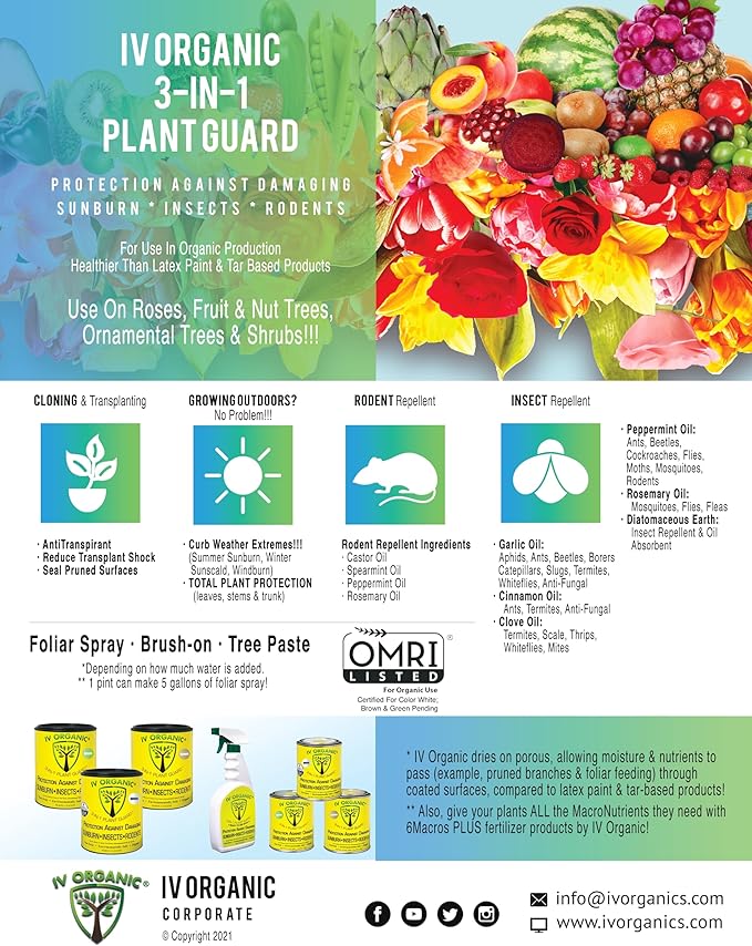 IV Organic 3-in-1 Plant Guard, Gallon (Green)