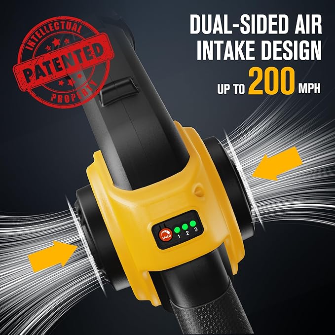 EWORK Small Leaf Blower Cordless 20V 200MPH Lightweight Electric Leaf Blower with Battery and Fast Charger, Mini Battery Powered Compact Leaf Blowers for Lawn Care, Leaves, Jobsite, Patio Cleaning