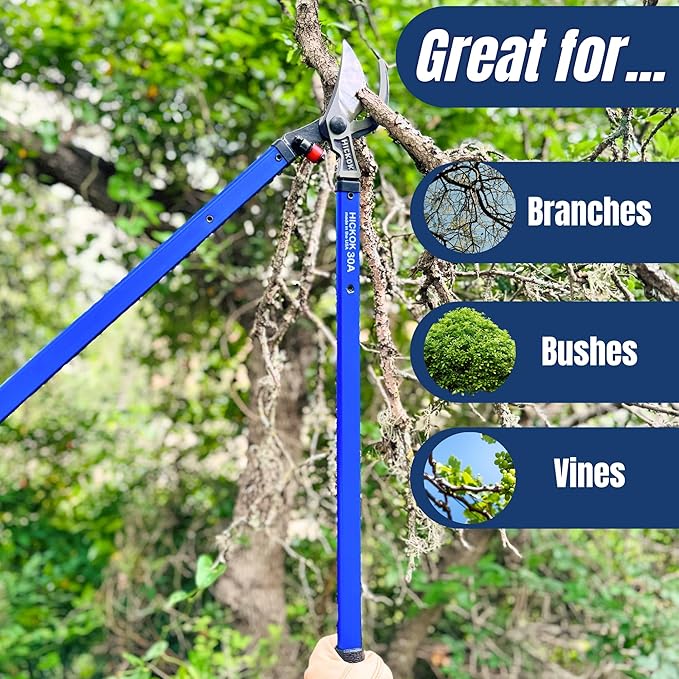 Heavy Duty Loppers for Tree Trimming – 30" Branch Cutter & Pruning Shears with Long Handle | Lightweight Aluminum Tree Trimmer | Professional-Grade Pruner Made in USA