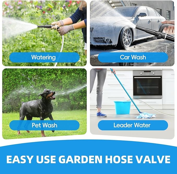 SPECILITE Metal Garden Hose 50ft Heavy Duty 304 Stainless Steel Water Pipe for Yard, Outdoor, RV - Durable, Tough & Flexible, Kink & Tangle Free, Pet-proof, Puncture Resistant with Independent Grip