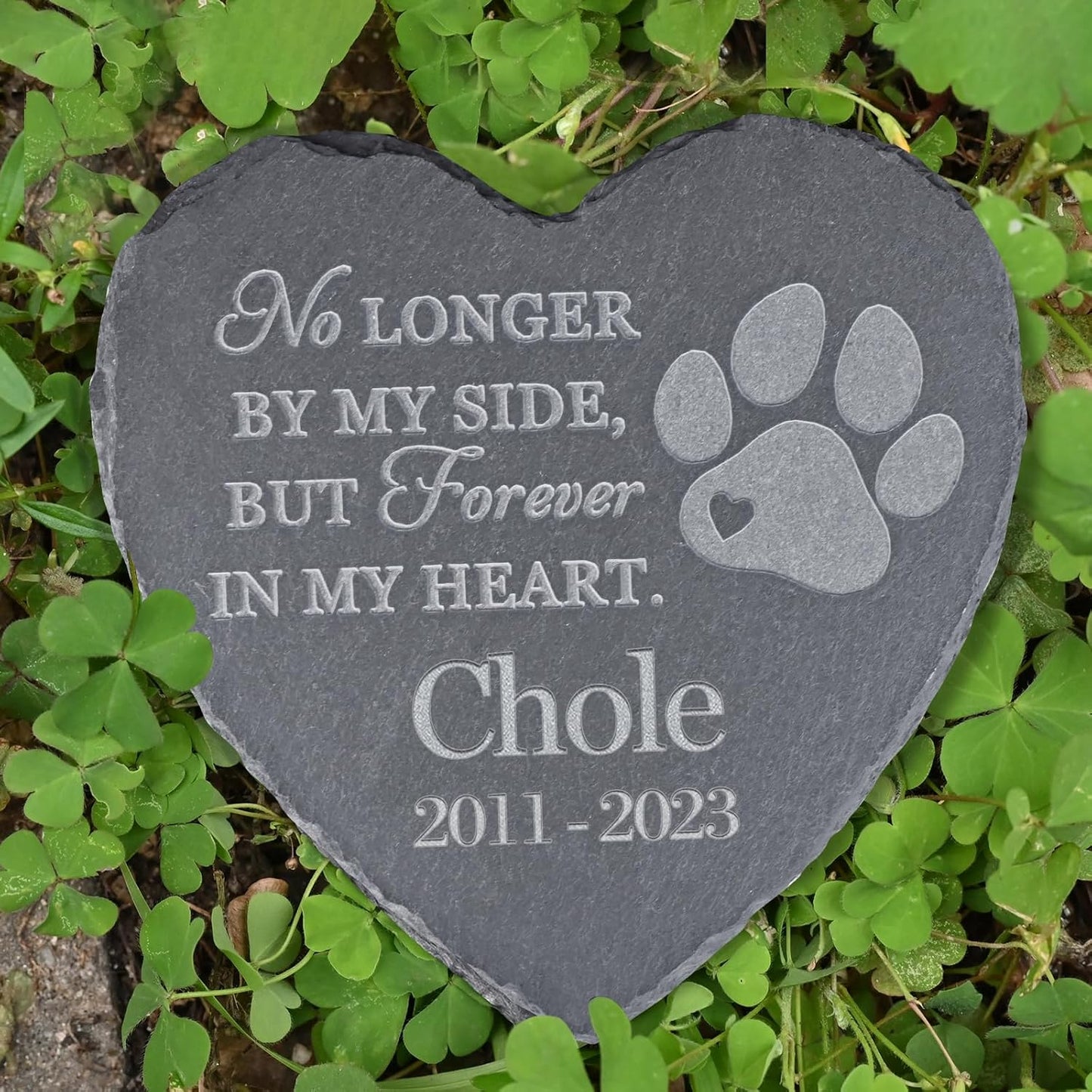 Loss of Dog Memorial Stones - Personalized in Memory of Dog Gifts - Pet Loss Gifts - Cat Memorial Gifts - Personalized Pet Sympathy Tombstone - Paw Print Memory Headstone - 4*4 Inches Memorial Stone
