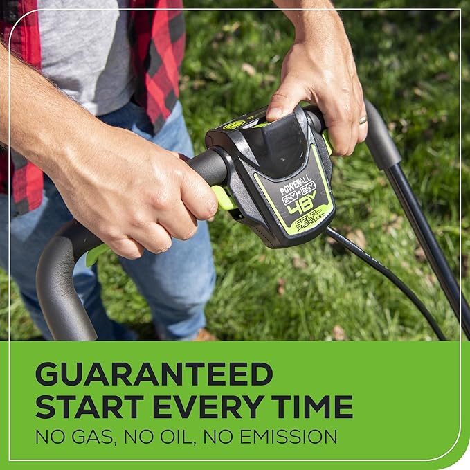 Greenworks 48V (24V x 2) 20" Brushless Cordless (Push) Lawn Mower (LED Headlight), (2) 4.0Ah Batteries and Dual Port Rapid Charger Included (150+ Compatible Tools)