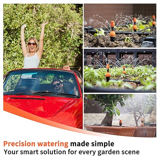 Sprinkler Timer, Programmable Hose Timers for Watering with Brass Swivel, Digital Irrigation Controller System with Rain Delay/Manual Mode/Automatic Watering for Gardens, Lawns, and Hose Systems