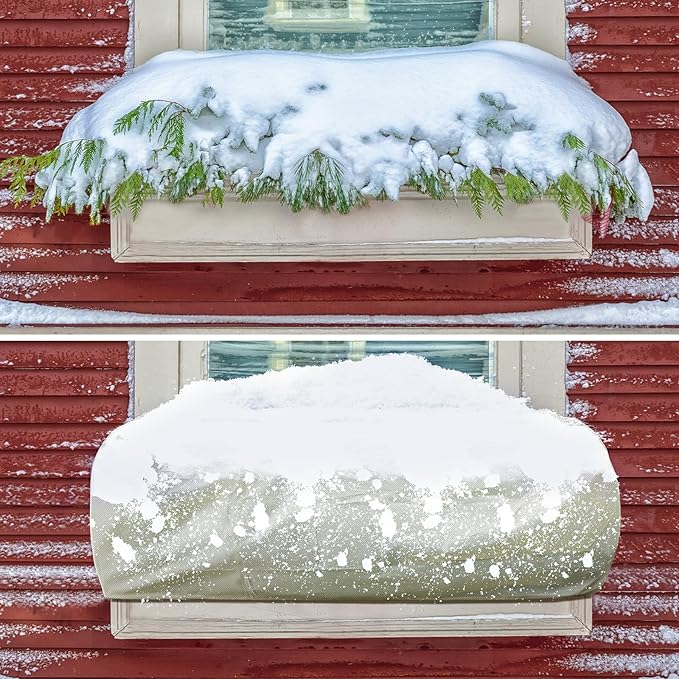 MIXC 2 Packs Plant Covers Freeze Protection, 43.3''x 15.8''x 17.7''Winter Plant Cover Cold Weather Tree Frost Cloth Warm Blankets Shrub Covers for Outdoor Plant