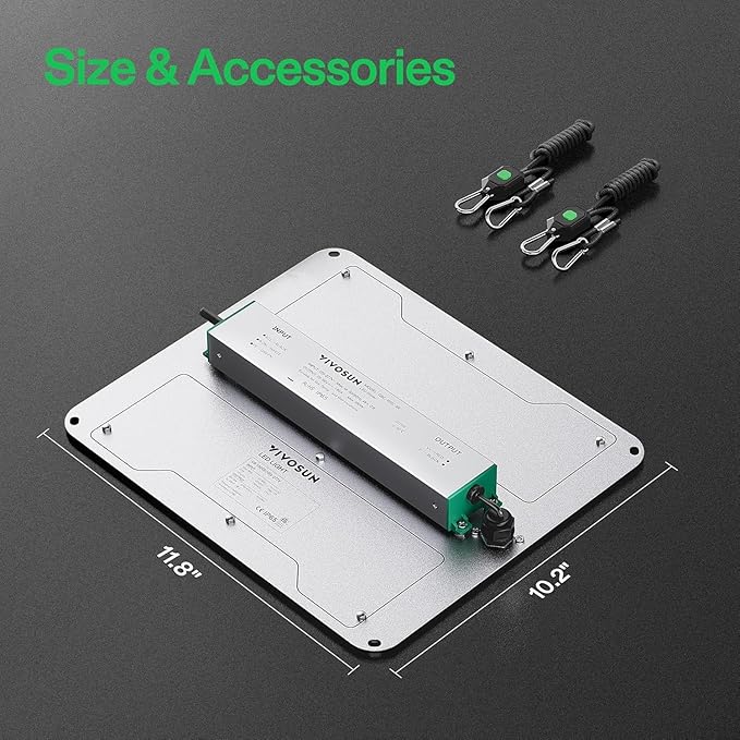 VIVOSUN VS1000E LED Grow Light with Full Spectrum Diodes, Sunlike Plant Light for Indoor Plants Seedling Veg and Bloom in 2x2/3x3 Grow Tents Greenhouses