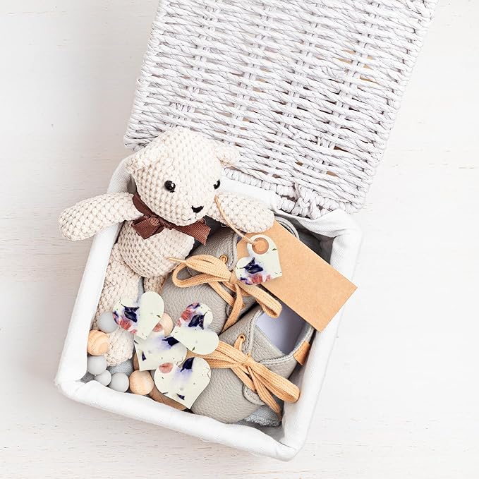 Heart Seed Paper – 50pcs Small Purple Plantable Wildflower, Writable & Plantable Gift for Moms, Plant Lover, & Teachers, Ideal for Weddings, Baby Shower, Memorial, & Celebrations