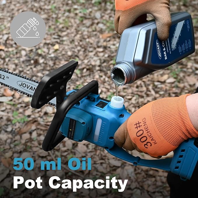 12 inch Cordless Pole Saw with 2 Max 20V*4Ah Batteries, Electric Pole Saw Battery Powered,15-Foot Reach for Tree Trimming