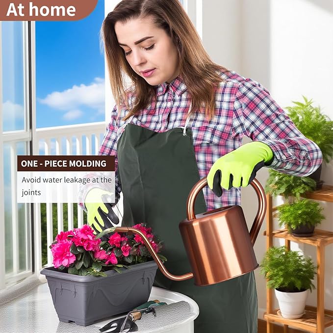 Watering Can, Stainless Steel Watering Can for Indoor & Outdoor Plants, 1L/35oz Long Spout Water Can with Handle, Rust-Proof Plant Watering Pot for House Plants, Garden Flowers