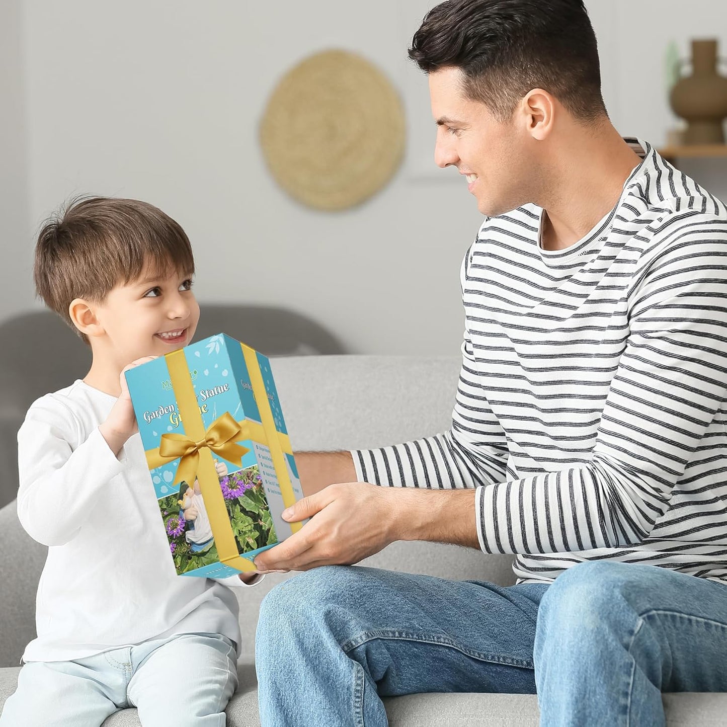 Malister Gnomes Garden Statue with Firework Solar Light, Outdoor Decor for Outside, Gnome Art, Patio Lawn Yard Statues, Naughty Funny Gifts