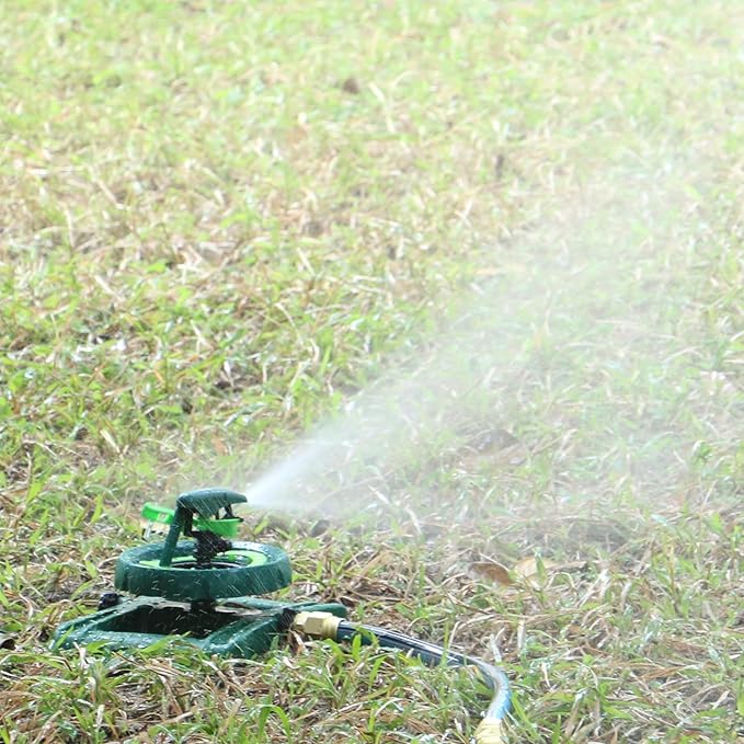 STYDDI Pattern Impulse Sprinkler for Medium to Large Yards, Customizable Watering Pulsating Sprinklers for Yard, Lawn Impulse Sprinkler for Irregular Shapes, Covers up to 5,800 Sq. Ft
