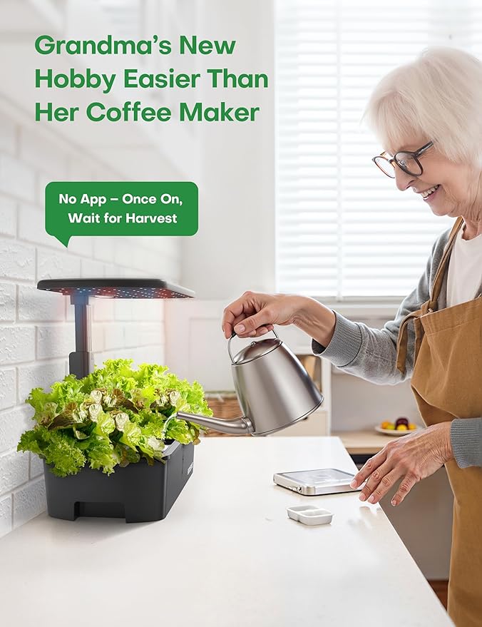 Hydroponics Growing System Kit 12 Pods,Indoor Herb Garden with Light,Kitchen Hydro Ponic Grow System, Countertop Hydro Garden,Smart Planting Kit Home,Plant Grower Inside Kit,Lettuce Grower