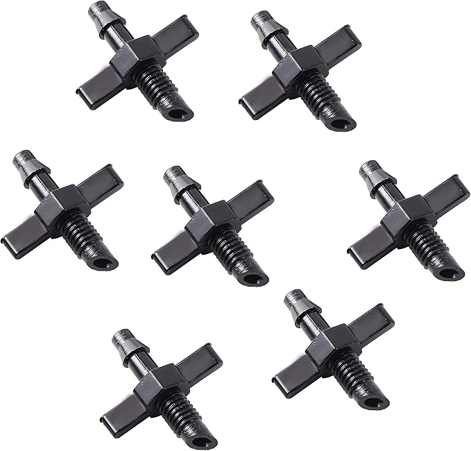 Barb Tubing Coupling Adapter Thread (1/4") x Barb 1/4" Drip Micro Irrigation Threaded With 100PC/Bag