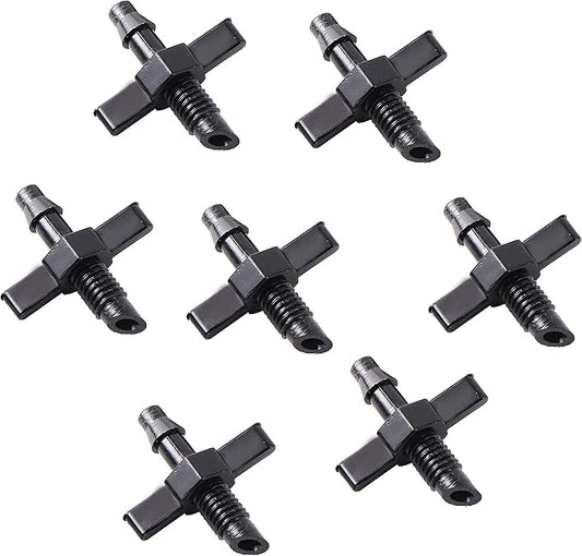 Barb Tubing Coupling Adapter Thread (1/4") x Barb 1/4" Drip Micro Irrigation Threaded With 100PC/Bag
