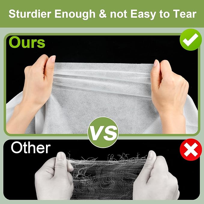 Winter Cloth Plant Protection Covers 10 FT x 20 FT Reusable Cold Weather White Plant Covers Outdoor - Outdoor Frost Cloth for Seasonal Delay