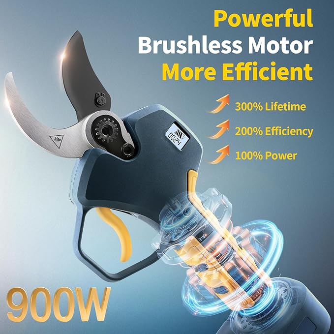 Electric Pruning Shears 40mm Compatible with Makita 18V Battery, Cordless Pruners for Gardening Heavy Duty Professional Electric Branch Cutter Tree Scissor 0.8''-1.6'' Adjustable Cutting(Only Body)