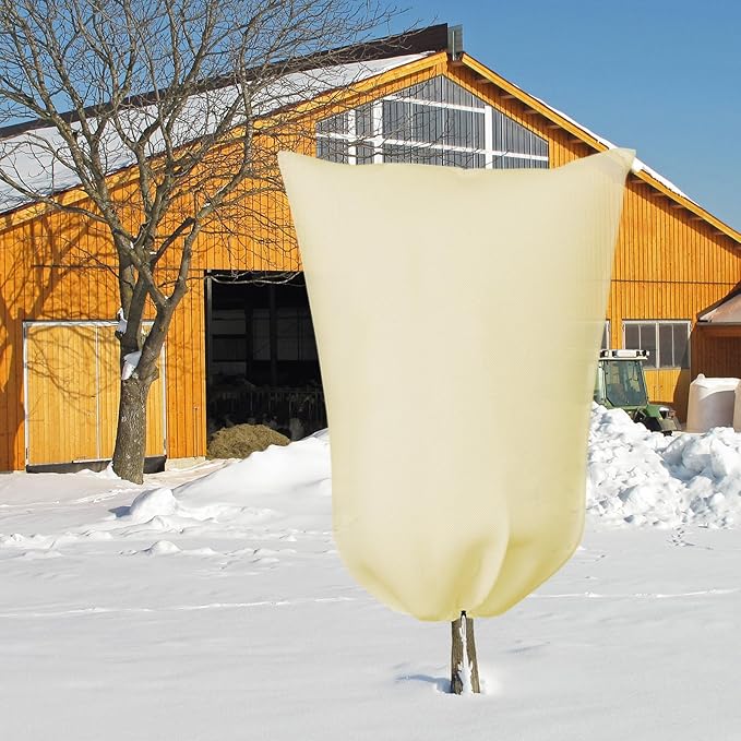 Plant Covers Freeze Protection, 72" X 85" Frost Cloths for Outdoor Plants, 2 Packs Frost Blankets for Outdoor Plants, Frost Cover with Zipper Drawstring | Plant Covers for Winter