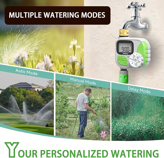 Sprinkler Timer Water Timer for Garden Hose,Smart Hose Timers Programmable Auto Irrigation System for Yard & Greenhouse, Waterproof Digital Sprinkler Controller with Pure Brass Inlet for Lawn