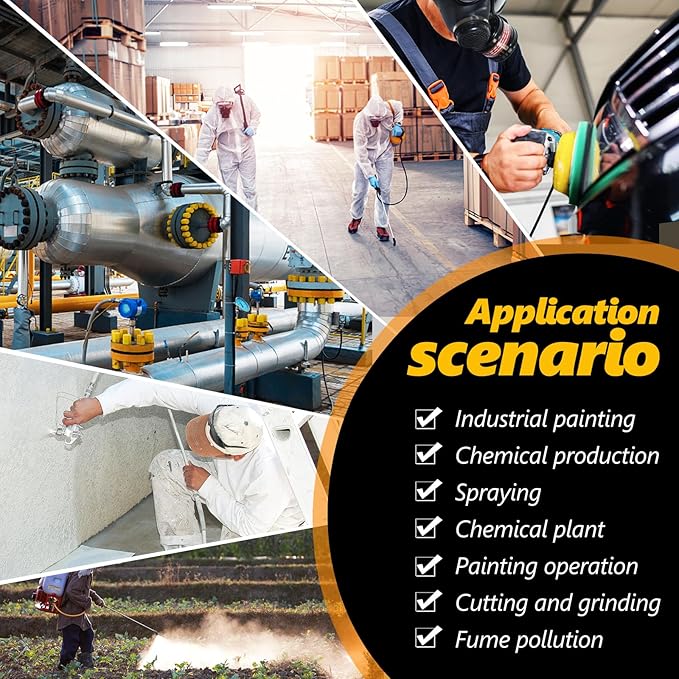 Full Face Respirator Mask - Gas Masks Survival Nuclear and Chemical for Asbestos, Fume, Resin, Dust and Chemical