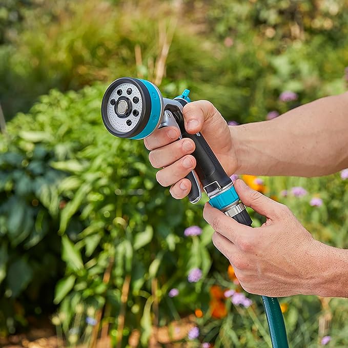 Gilmour Heavy Duty Front Control Garden Hose Nozzle with 8 Pre-set Spray Patterns, Water Hose Nozzle for Watering Garden or Lawn