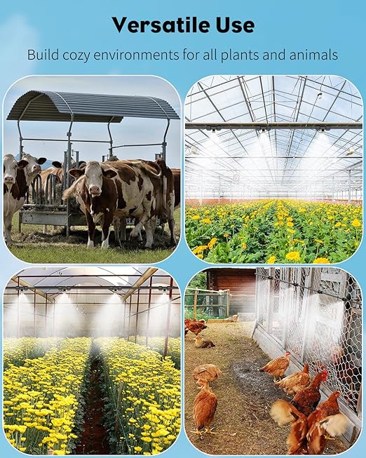 Pawfly Misters for Outside Patio, 50 ft Outdoor Misting Cooling System with 15 Brass Mist Nozzles Water Accessories, Water Misting System for Garden Backyard Greenhouse Trampoline Pool