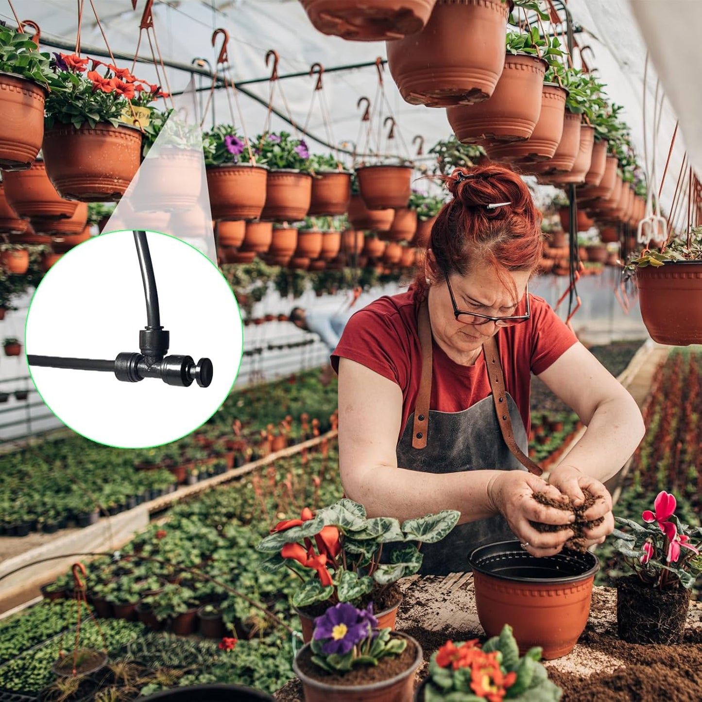 30 Pack 1/4" End Plugs for Quick Connect 1/4" Drip Irrigation Tee Connectors, Leak-Free End Closure Parts End Cap Fittings for Quick Connect Drip Irrigation System