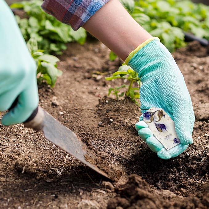 50Pcs Plantable Purple Seed Paper Tags with Wildflower Seeds, Writable & Plantable Gift for Moms, Plant Lover, Teachers, Ideal for Weddings, Baby Shower Favors, Memorial, & Celebrations