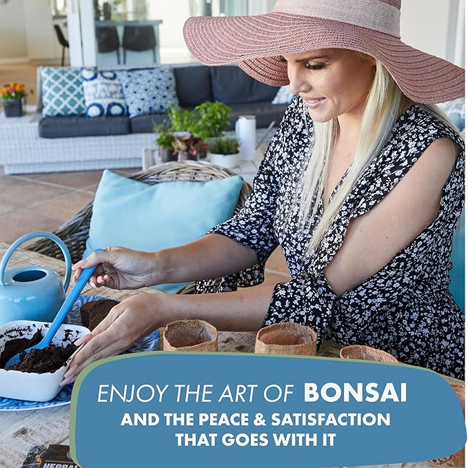 Garden Republic Medium Bonsai Tree Kit, Grow 3 Mini Bonsai Trees, Indoor Plant Growing - Starter Kit with Seeds, Soil, Planters & Shears, Gardening Gifts