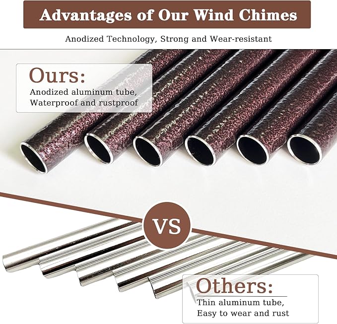 Gifts for Mom, 32" Bronze Wind Chimes, Birthday Gifts for Mom from Daughter Son, Christmas Birthday Gift for Mama Mother in Law