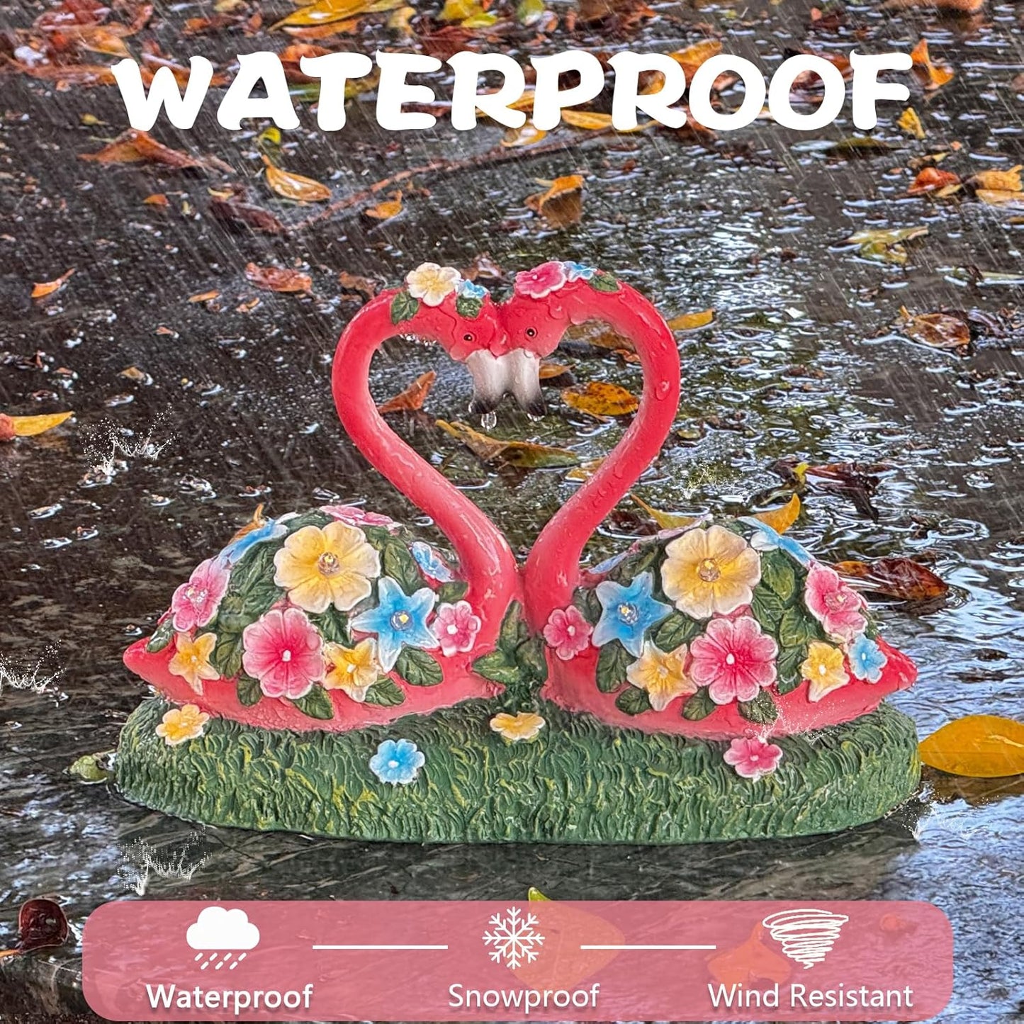 Solar Flamingo Garden Decor Statue, Outdoor Funny Solar Light Decoration for Yard, Patio, Lawn, Unique Housewarming, Birthday Gift for Women, Mom, Grandma