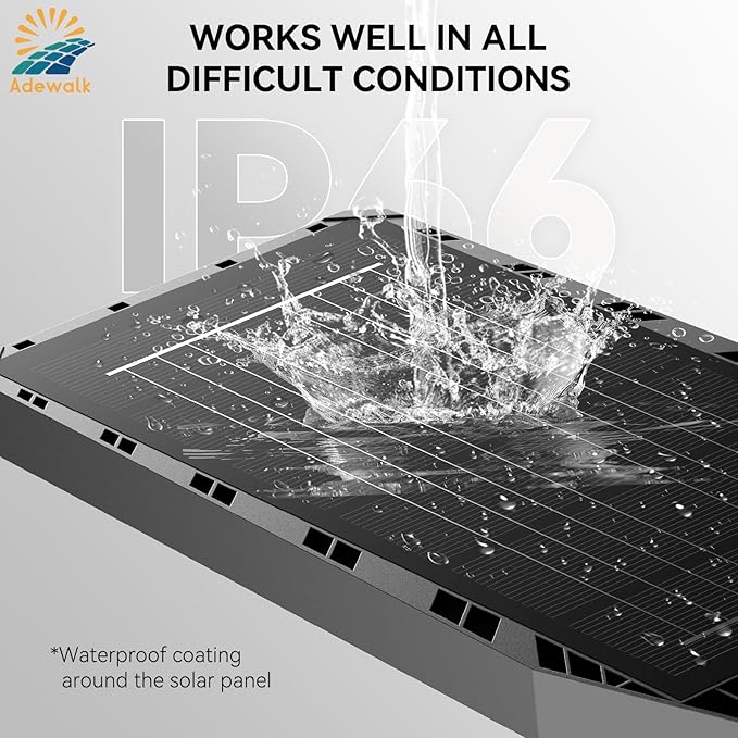 5000W Solar Lights Outdoor - 7000K LED Solar Street Lights Outdoor with Motion Sensor and Remote Control, IP66 Waterproof, Dusk to Dawn for Yard, Patio, 1 Pack