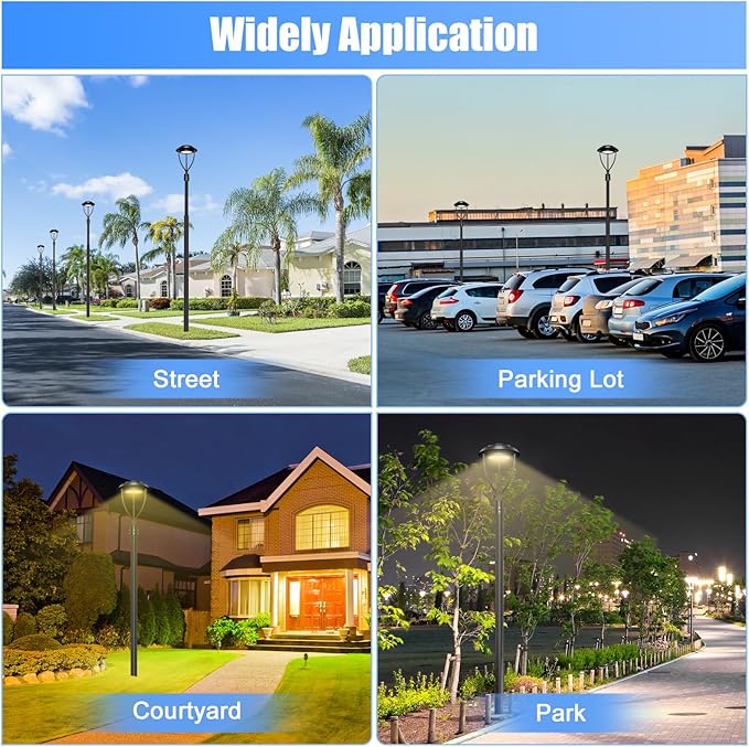 Outdoor LED Post Top Light (Tunable CCT, 80 Watt-2Pack)