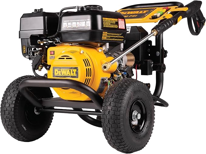 DeWalt DXPW3425E-S 3400 PSI Gas Pressure Washer, 2.5 GPM Axial Cam Pump, 208cc Recoil with Electric Start Engine, Spray Gun and Wand, 5 QC Nozzles, 5/16-in. x 25-ft. Hose, 49-State