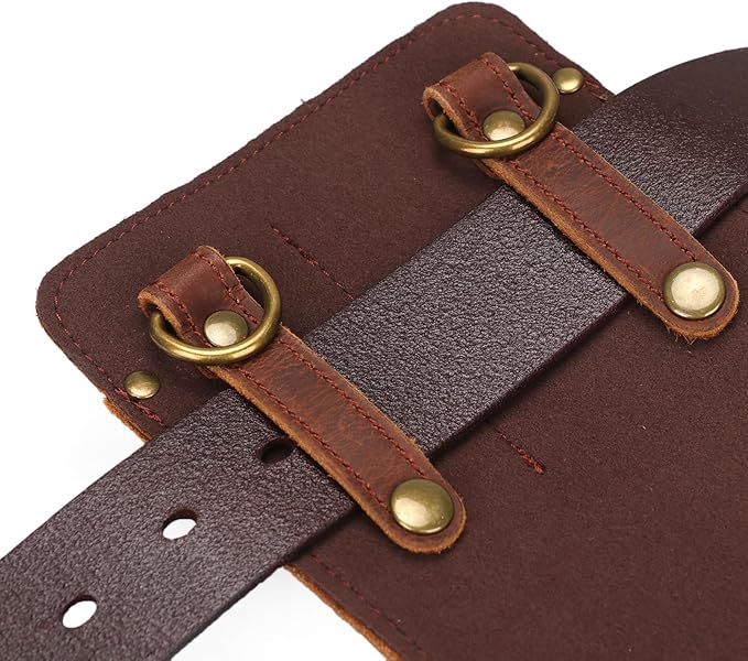 Tourbon Leather Florist Tool Waist Pouch Belt Garden Shoulder Crossbody Tools Bag Gardening Pruning Shears Holder Organizer Kit 4 Pockets (Brown)