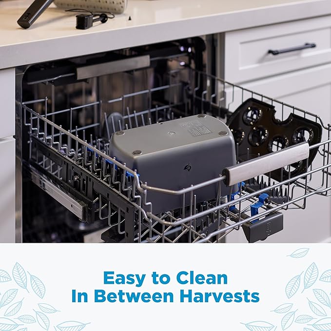 AeroGarden Harvest 2.0, Indoor Garden Hydroponic System with LED Grow Light, Holds up to 6 AeroGarden Pods, Charcoal