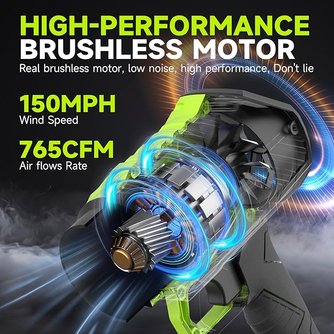 Leaf Blower Cordless with Battery and Charger, 21V Portable Handheld Electric Leaf Blower, Extended Nozzle Design, Adjustable Speed Blower for Patio Cleaning