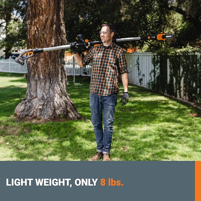 Worx Nitro 20V 8 '' cordless pole chainsaw tool only WG349.9