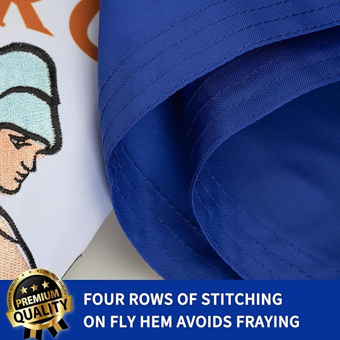 XIFAN Premium Virginia State Flag 3x5 ft Outdoor, Double Sided Embroidered Pattern, Heavy Duty 210D Nylon VA Flags, the Strongest Longest Lasting for Outside with Sewn Stripes/Brass Grommets