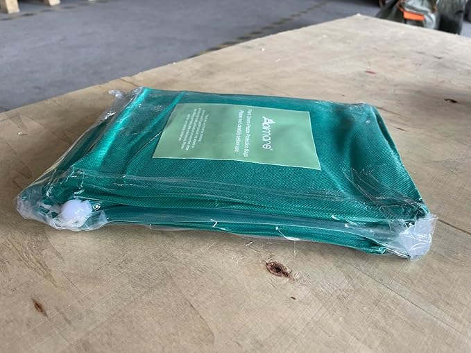 Abimars Thicker Plant Covers Freeze Protection Jacket 2.36 oz/yd², 2.5'x4' Reusable Winter Plant Covers with Drawstring & Zipper, 2 Pack Light, Porous Fabric for Plant Breathing