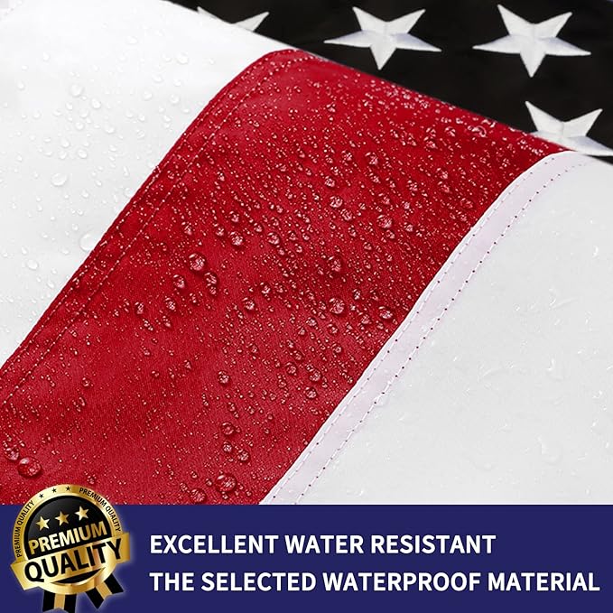 XIFAN Blue Line American Flag Blue Lives Matter 3x5 Outdoor - Heavy Duty 210D Nylon USA Police Flag with Stripe - Embroidered Stars/Sewn Stripes/Brass Grommets - Honoring Law Enforcement Officers