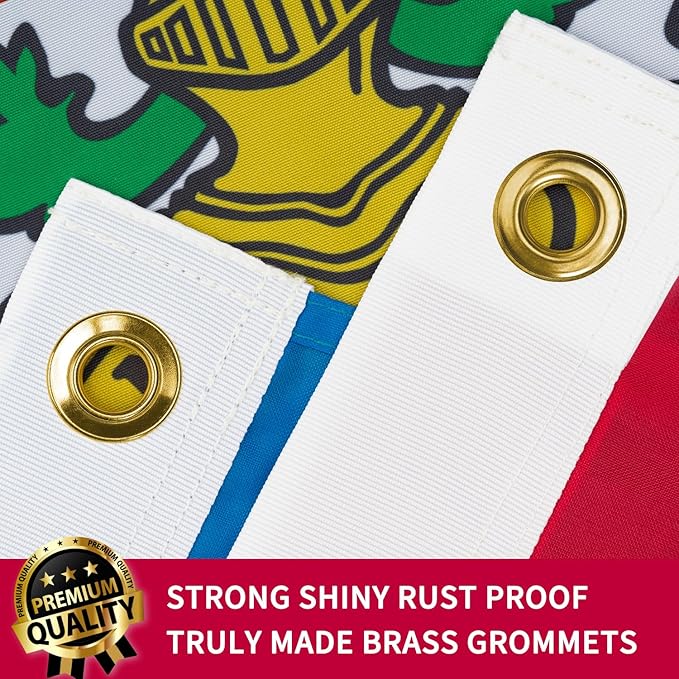 XIFAN Premium Missouri State Flag 3x5 ft Outdoor, Double Sided Embroidered Pattern, Heavy Duty 210D Nylon MO Flags, the Strongest Longest Lasting for Outside with Sewn Stripes/Brass Grommets