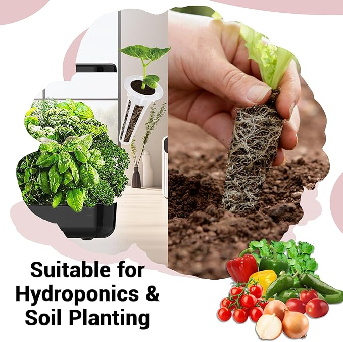 Salsa Garden Seed Pods for All Hydroponics Growing System, 8 Pods with 600+ Seeds of Cherry Tomato, Bell Pepper, Onion, Cilantro, Jalapeno Pepper and Roma Tomato