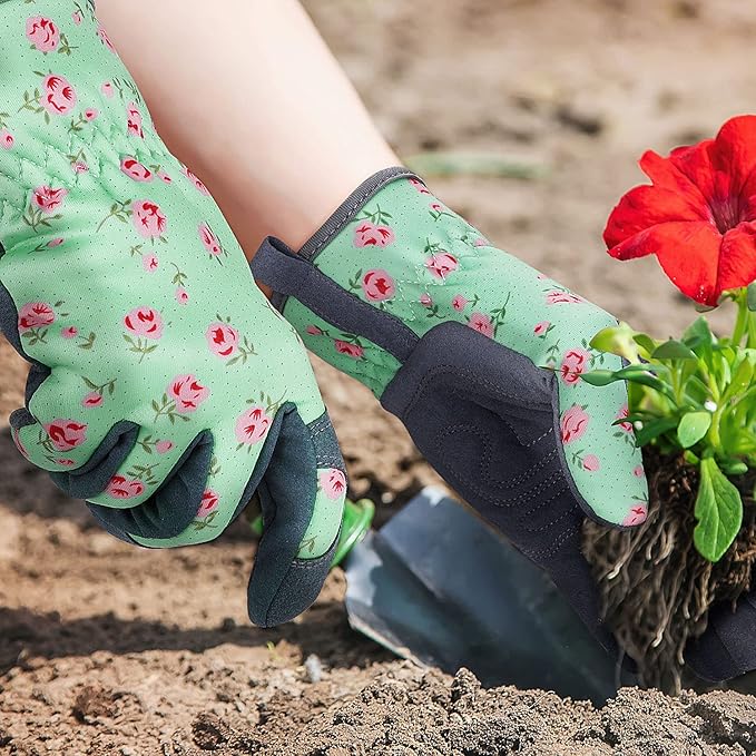 Baidast Gardening Gloves for Women Thorn Proof, Garden Gloves for Women Digging, Planting, Raking and Pruning