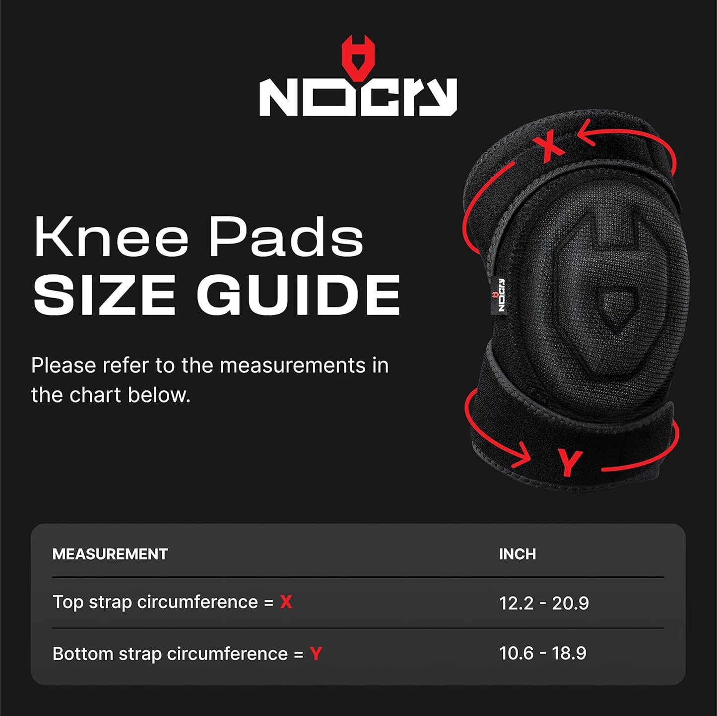 NoCry Gardening Knee Pads for Women & Men with Soft Foam Cushion and Adjustable, Easy-to-Use Non-Slip Straps — Durable, Lightweight Design — Perfect for Gardening or Cleaning Floors