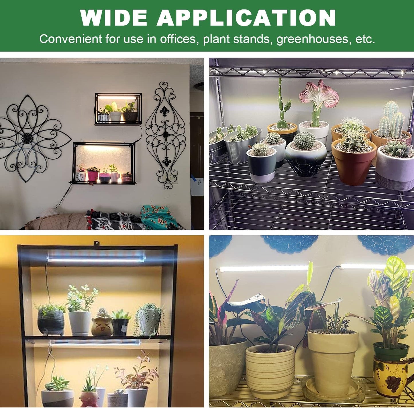 Grow Lights for Indoor Plants, 16" Full Spectrum Plant Grow Light Strips with Upgrade Timer 6/12/16 Hrs, 5 Dimmable Levels, 120 LEDs Sunlight Growing Lamp for Indoor Greenhouse, Seedlings