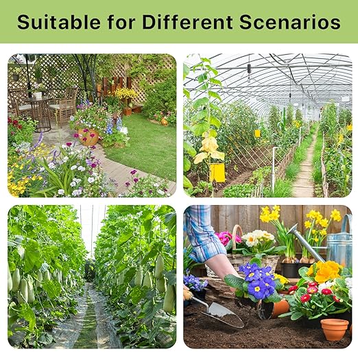 Drip Irrigation System โ 2025 Upgraded Garden Watering System with 46FT 1/2'' Tubing, New Quick-Connect 1/4 inch Fittings Automatic Sprinkler for Garden Lawn Greenhouse Plant Flower Bed