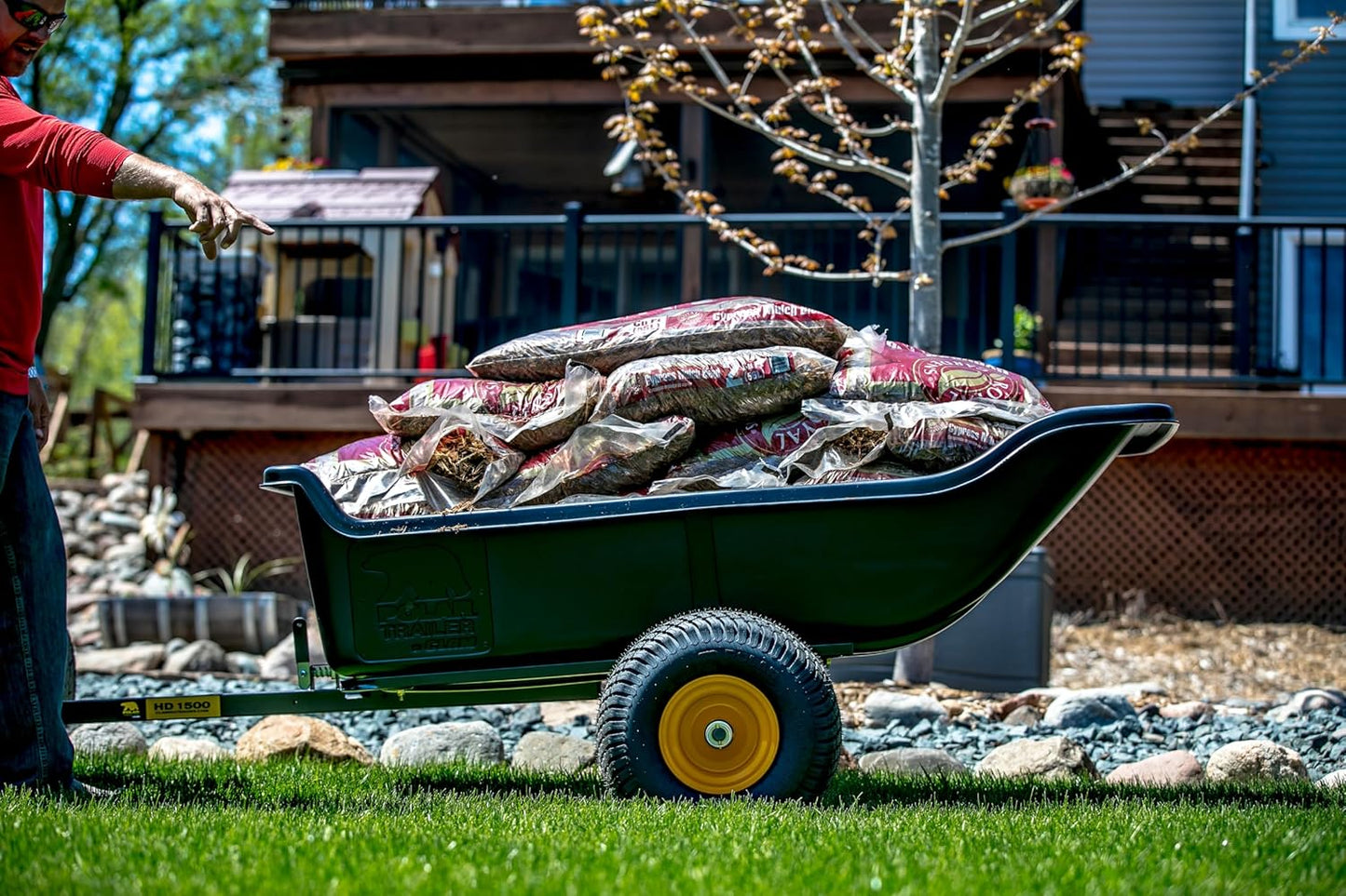 Polar Trailer 8233 HD 1500 – Heavy-Duty ATV/UTV Utility Trailer, 22 Cu. Ft, 1500 lb Capacity for Ice Fishing, Firewood & Off-Road Hauling